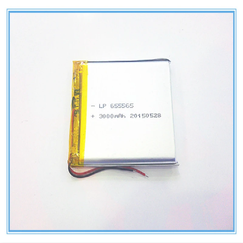 Free shipping 3.7V 3000mAH [655565] PLIB polymer lithium ion / Li-ion battery for dvr GPS mp3 mp4 cell phone speaker | Компьютеры и