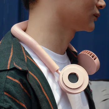 

Usb Portable Fan Hands-Free Neck Fan Hanging Rechargeable Mini Sports Fans 3 Gears Air Conditioner Adjustable Home