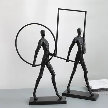 

Medium and large cast iron figure modeling floor decorations exhibition hall shop lobby home decoration accessories