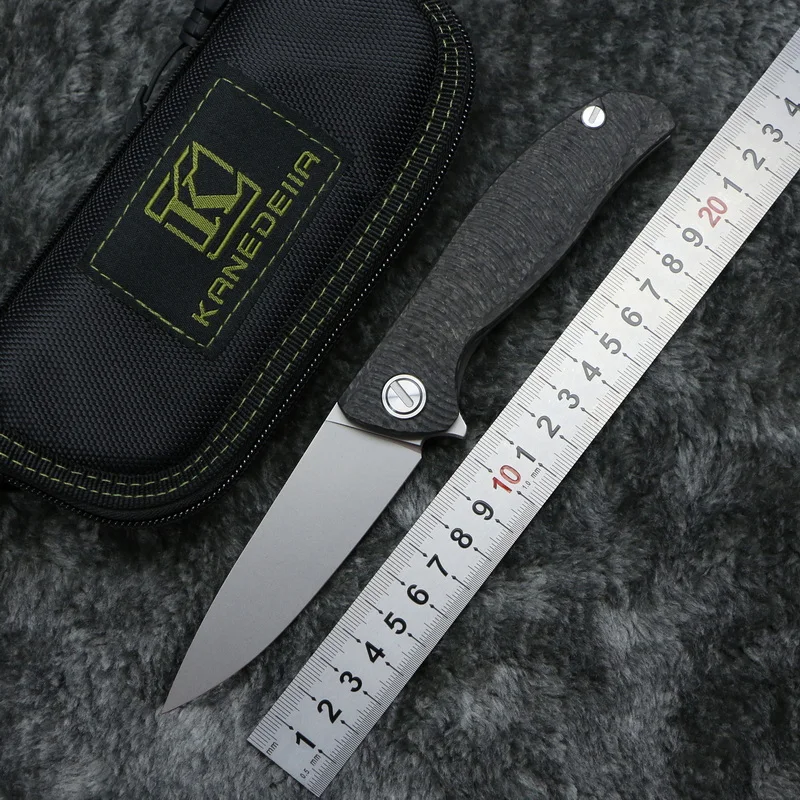 Складной нож Kanedeiia Flipper F3 карманный резец из титанового углеродного волокна с