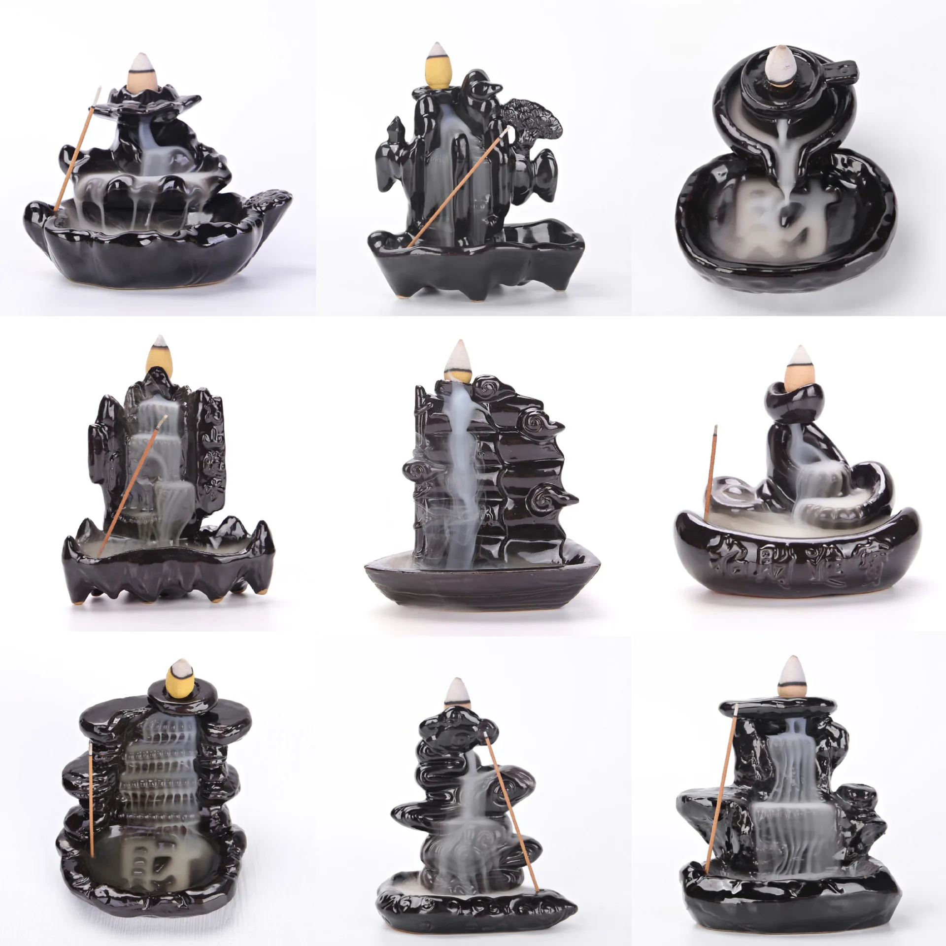 

Ceramic backflow incense burner new creative home office incense burner incense pendulum