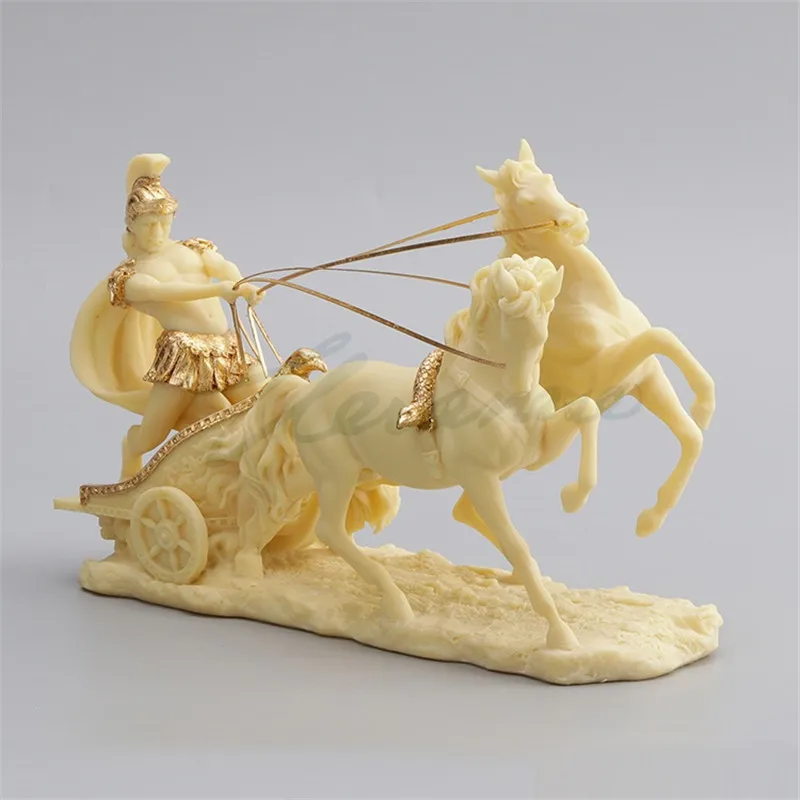 Chariot RESIN ROMAN CHARIOT AND HORSES 