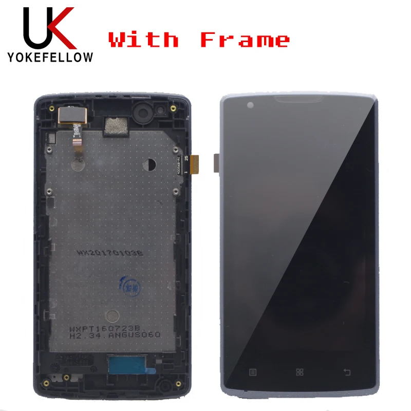 ЖК-дисплей для lenovo A1000 ЖК-дисплей с сенсорным сенсором в сборе с рамкой