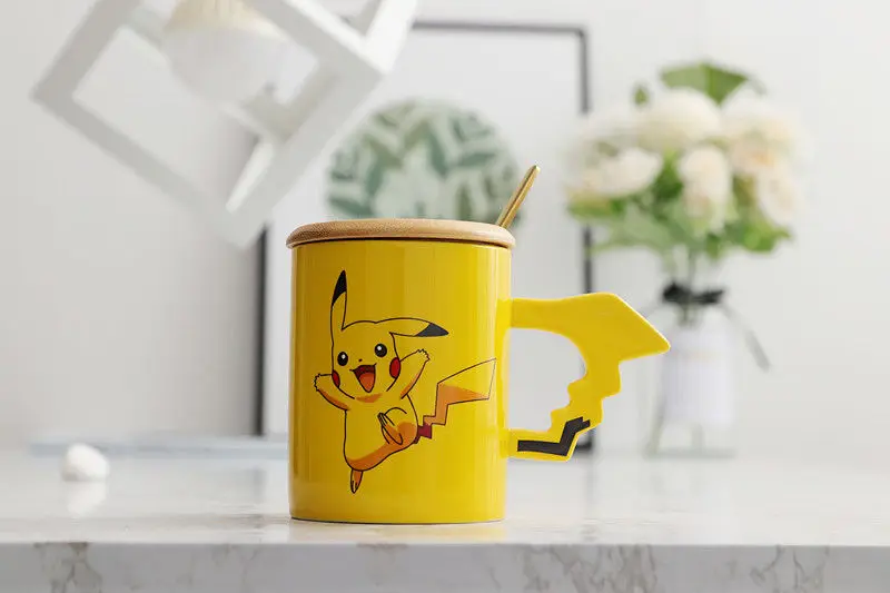 330ml Pikachu Ceramic Coffee mup Home Breakfast Milk Tea Cup Cute Cartoon Children Water Cup Creative Gift