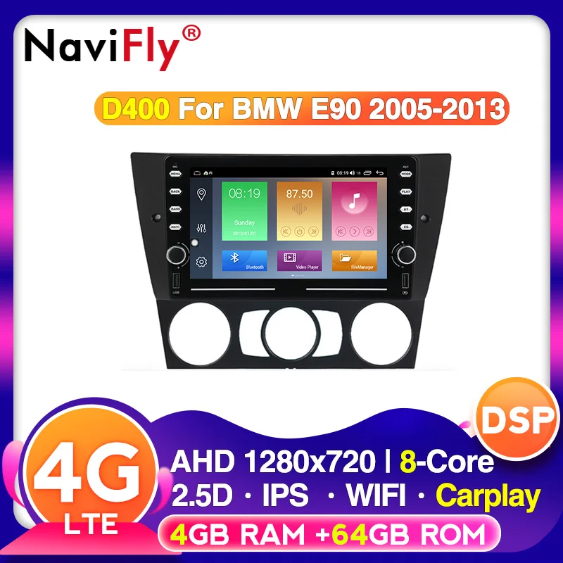 NaviFly Android система DSP IPS для BMW E90/E91/E92/E93 3 серии Мультимедиа GPS Навигация стерео аудио