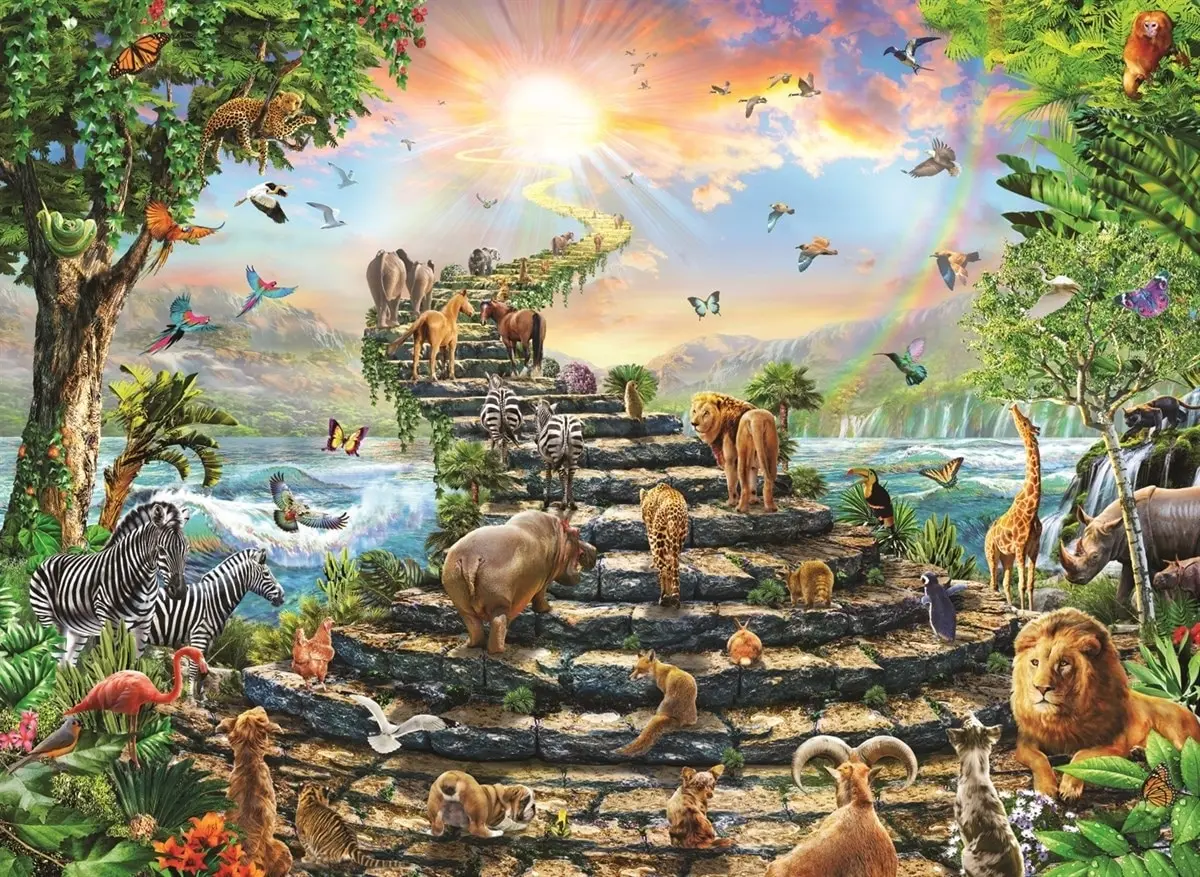

At Jigsaw Puzzle 260 Pcs Stairway To Heaven Family Game Education Toys Adult Sublimation Blanks Montessori Baby Kids Minifigures