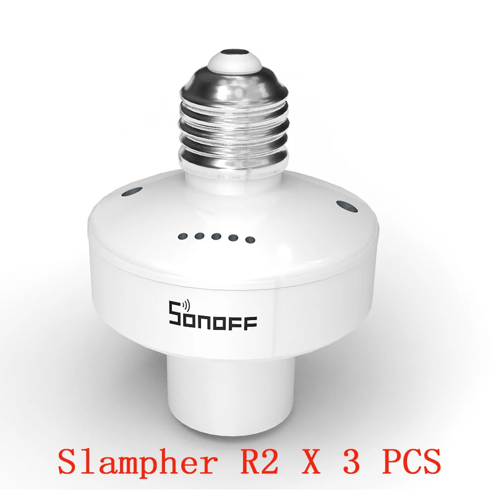 SlampherR2 3PCS SONOFF Slampher R2 ITEAD WiFi умный светильник держатель лампы 433 МГц RF E27 беспроводной держатель лампы для Amazon Alexa Google Home/Nest - Комплект: SlampherR2 3PCS