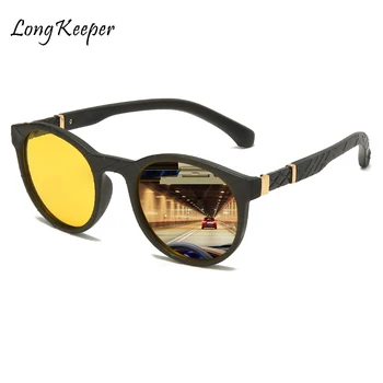 

Fashion Driver's Glasses Night Vision Polarized Men Glasses Brand Designer Round Yellow Lens Driving Sunglasses Man Eyewear