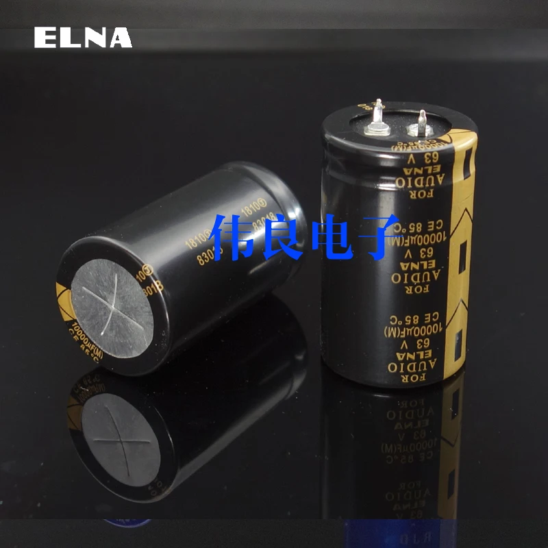 

2 PCS HIFI Original ELNA 63V/10000uF 30*50 Power amplifier Audio electrolytic capacitor