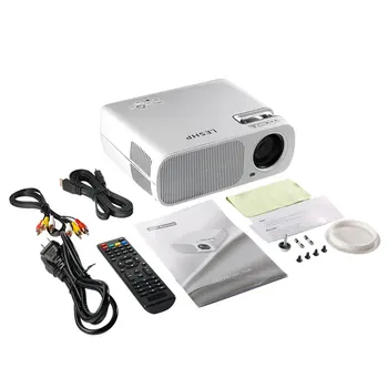 

LESHP Video Projector 2600 LM Home Cinema Theater Support 1080P HD 3D with 5.0 Inch LCD TFT Display + Free HDMI BL20