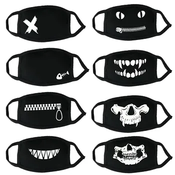 

8pc Cotton masque Adult Mouth Face Cover Unisex Print Lovely -dust Reusable Cotton Mouth Keep Warm Cotton Mascarillas Topmask