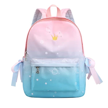 

Girls School Bag Zipper Closure Wear Resistant Teenagers Primary Students Adjustable Strap Nylon Books Casual Fashion Outdoor