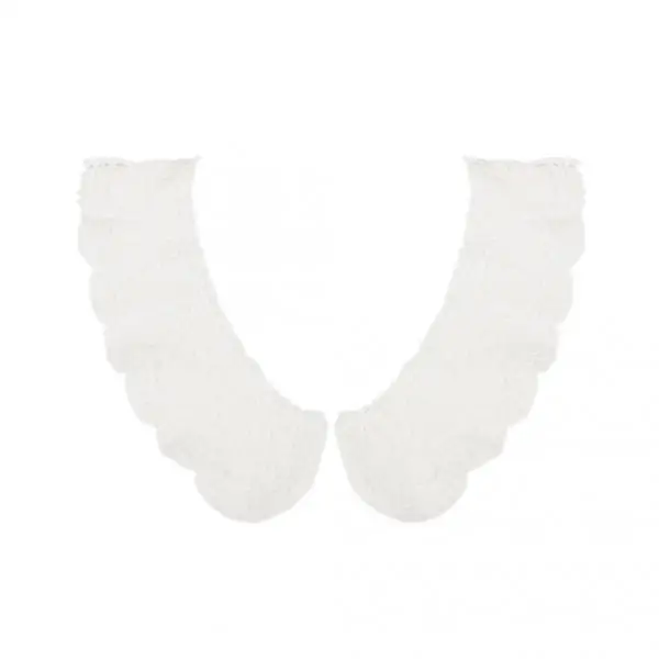 Vintage White Flower Lace Collar Neck Choker Applique Sew DIY Craft ,2 Pair