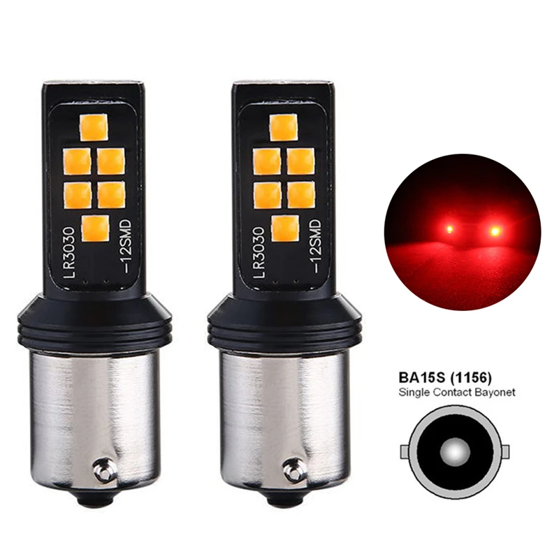 2 шт. 1156 P21W BA15S 1157 P21/5 Вт BAY15D T20 7440 W21/5 Вт 7443 BAU15S чип авто тормоз светильник лампа светодиодный автомобильный резервный светильник - Испускаемый цвет: 1156 BA15S P21W