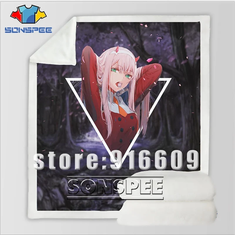 DARLING in the FRANXX Zero Диван Постельные принадлежности бархат узорчатый офис Harajuku зимнее теплое Покрывало Постельное белье путешествия одеяло Стёганое одеяло