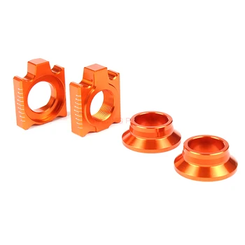

CNC Rear Chain Adjuster Axle Block And Rear Wheel Spacers/ Hub Collars For SX SX-F XC XC-F 125 250 350 450 530 Motorcycle