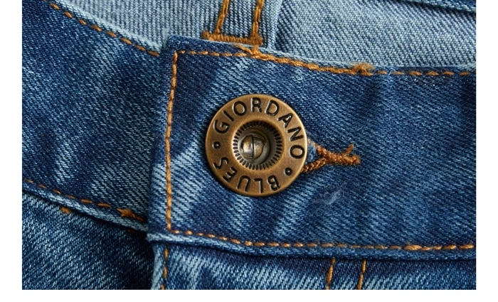 Giordano мужские утолщенные потертые джинсы из денима дизайн средней высоты мужские джинсы с пятью карманами прочные качественные брюки Hombre 01119092