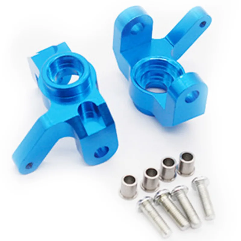 Portador del eje de dirección de aluminio nudillo (L/R) 0005 Portal Drive carcasa delantera para WLtoys 12428 12423 1/12 FEIYUE Águila del desierto FY03