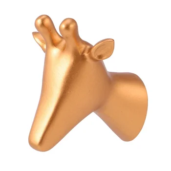 

Animal Shaped Wall Mounted Hook Gold Resin Deer Head Holder Coat Hat Hanger Rack for Home Living Room Bathroom (Golden)