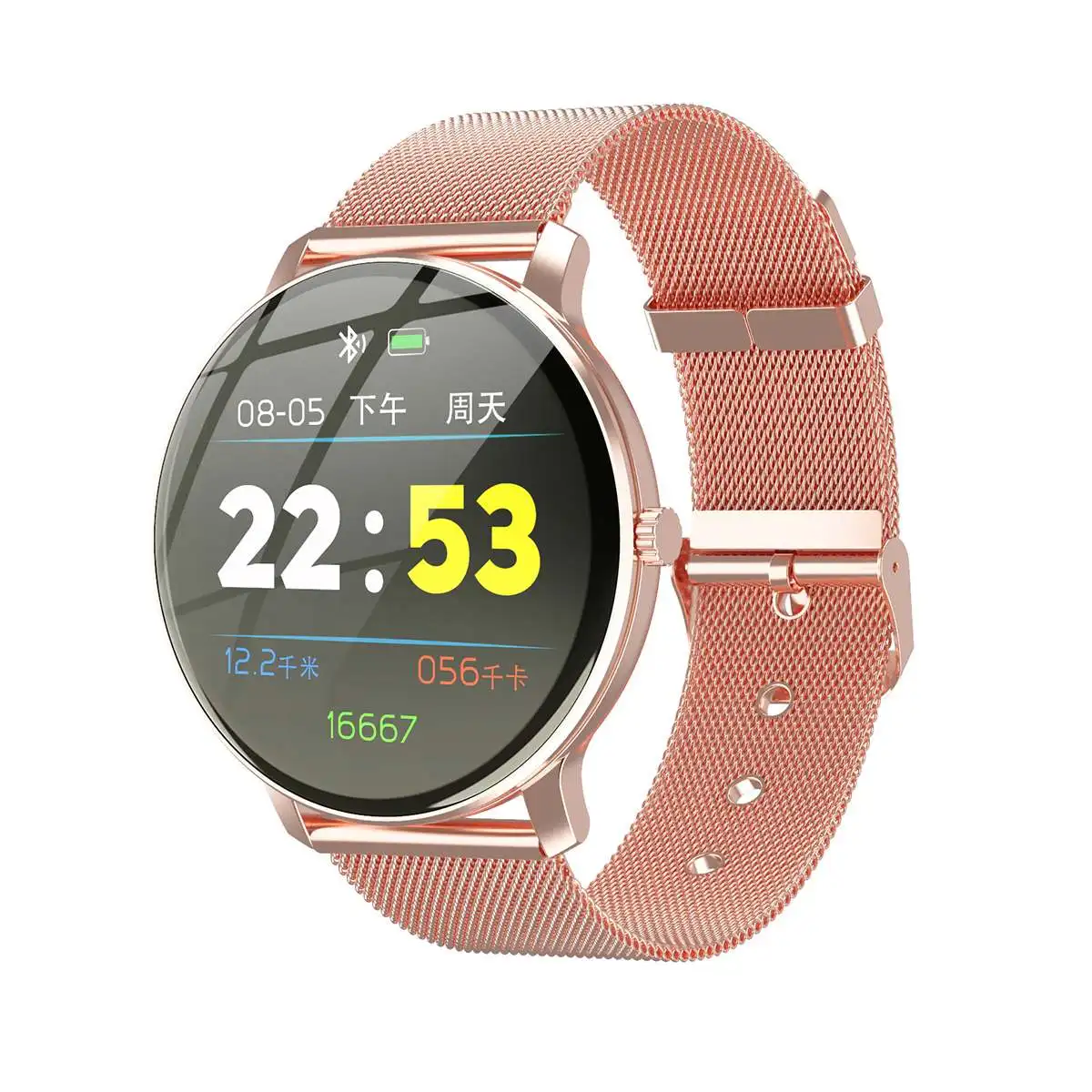 

Touch Round Smart Wristbands Screen IP67 Waterproof Smart Watch Countdowns Stopwatch Heart Rate Monitor Fitness Sports Bracelet