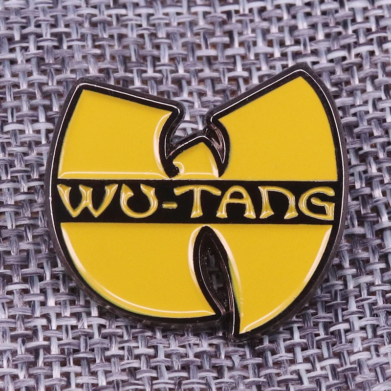 Хип Хоп Группа значок Wu Tang клана желтый логотип броши классный подарок для