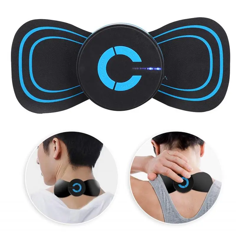 Massage stickers Ems Mini Electric Massager Stimulator Pain Relief Neck Back Leg Health Care Relaxation Tool Cervical Portable M