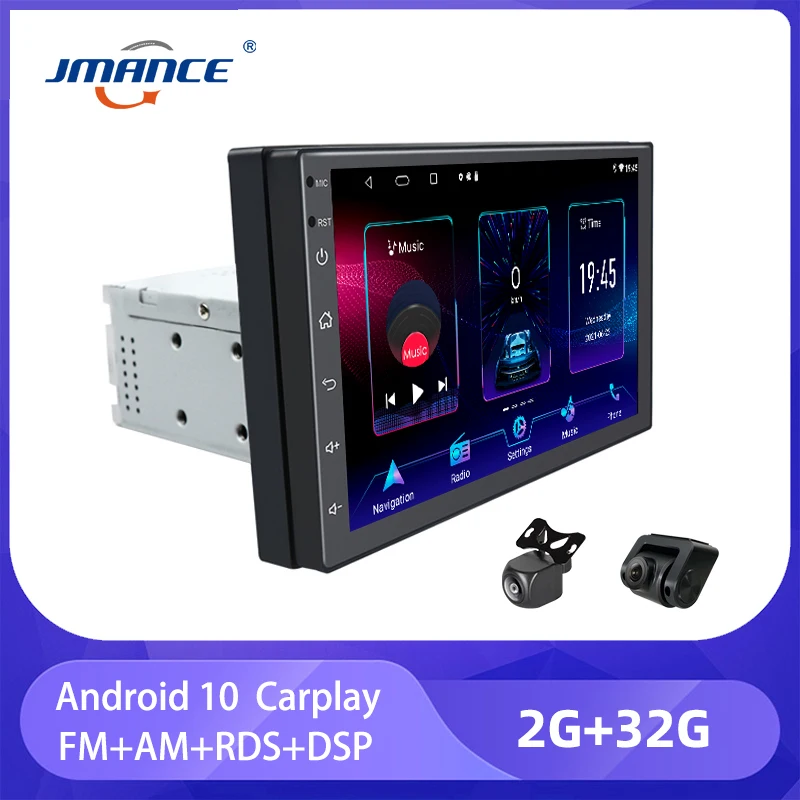 Автомагнитола JMANCE 1 din android 10 Carplay 7-дюймовый регулируемый экран BT 5 0 Авторадио