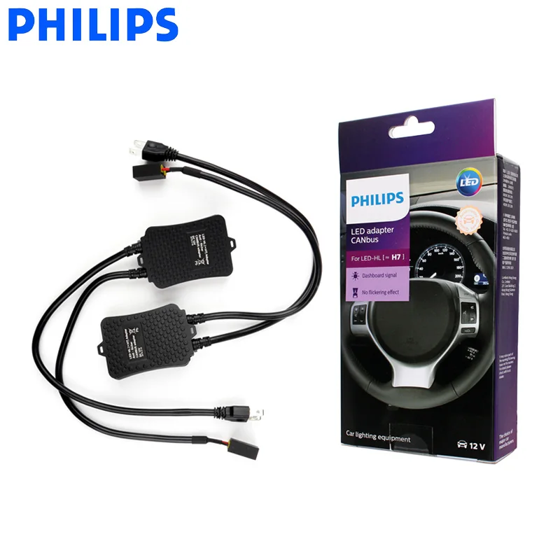 Philips светодиодный адаптер Canbus H4 H7 H8 H11 H16 9005 9006 9012 HB3 HB4 H1R2 T10 T20 S25 автомобильных ламп декодер Предупреждение компенсатор, пара - Цвет: H7 18952C2