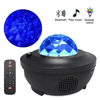 

Colorful Starry Sky Ocean Projector Bluetooth USB Voice Control Music Player LED Night Light Ocean Wave Projection Lamp Gift
