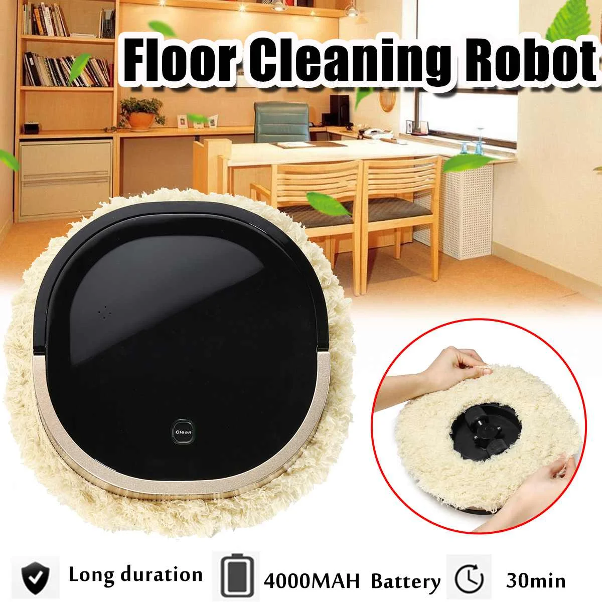 

Warmtoo Wireless Household Intelligent Automatic Household Mopping Machine 4000MAH Cleaning Robot Smart Robot Vacuum Cleaner