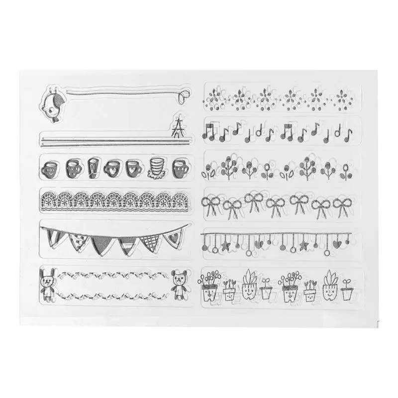 

Corner Silicone Clear Seal Stamp DIY Scrapbooking Embossing Photo Album Decorative Paper Card Craft Art Handmade Gift H7ED