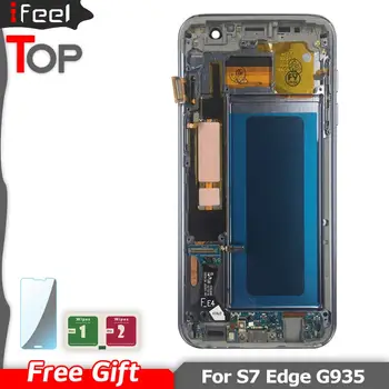 

SUPER AMOLED 5.5'' LCD for SAMSUNG Galaxy s7 edge G935 G935F LCD Display Touch Screen With Frame + Tools Free Shipping