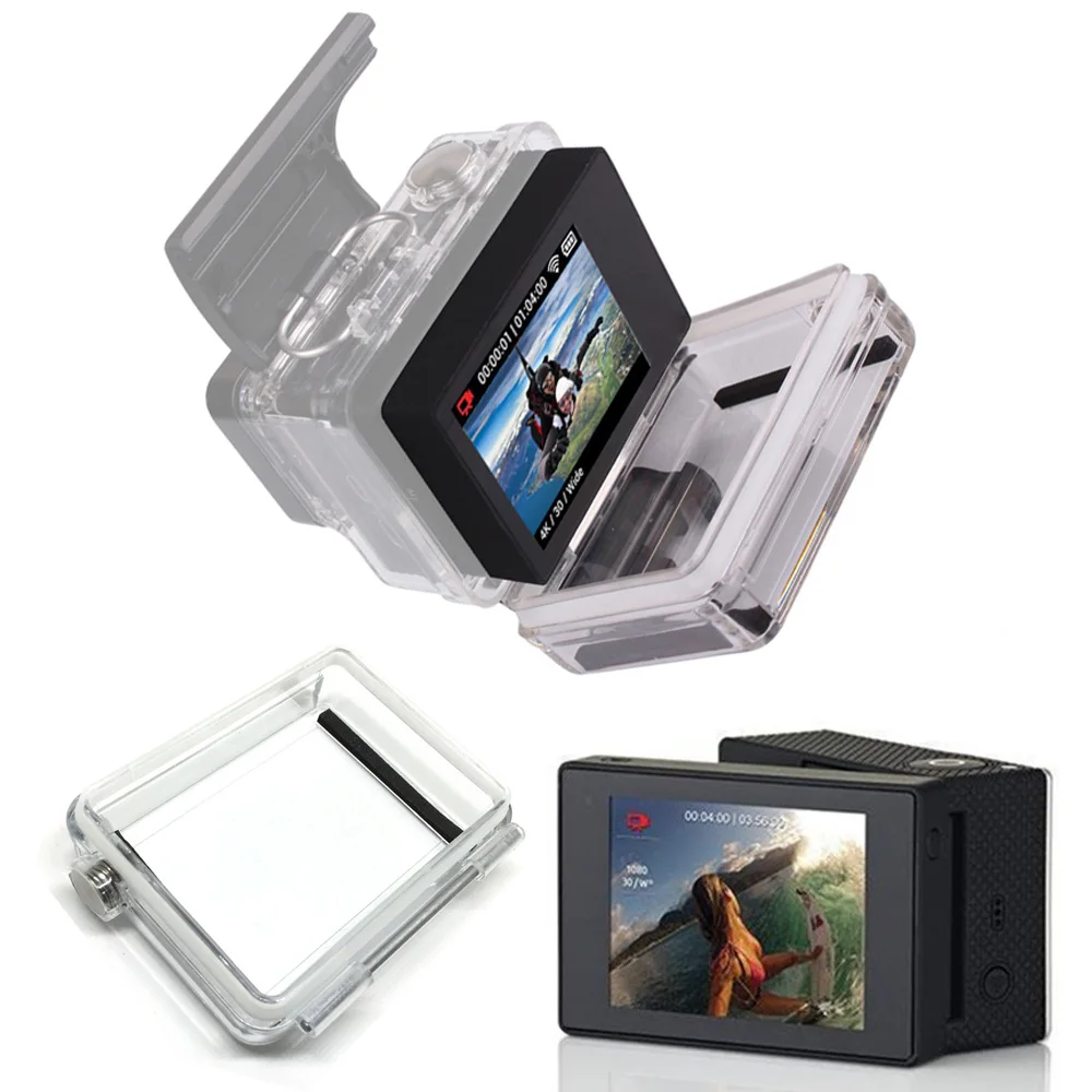 Для GoPro Hero 3 + 4 BacPac ЖК дисплей монитор экран задняя дверь чехол для Gopro