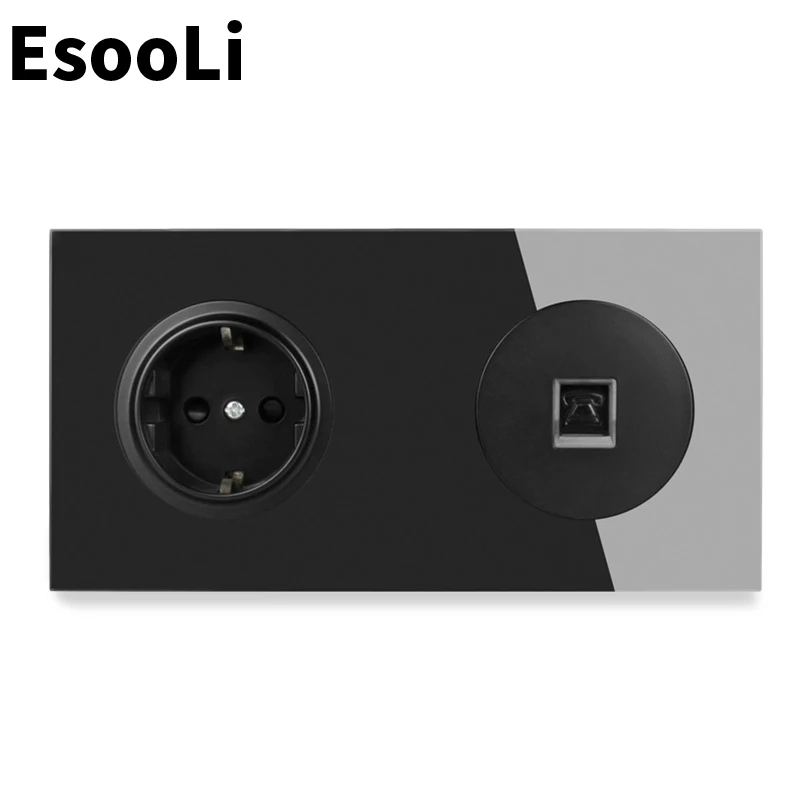Esooli Хрустальная панель из закаленного стекла телефон телефонный разъем цвет