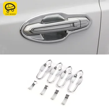 

CarMango Car Accessories Door Handle Bezel Chrome Cover Frame Sticker Exterior Decoration Mouldings for Cadillac XT6 2019 2020