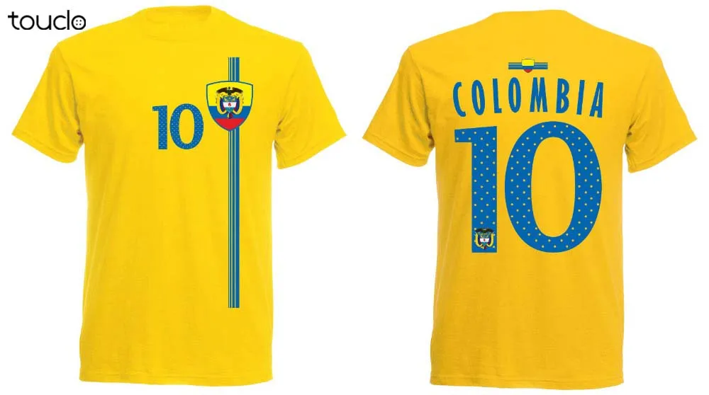 Футболка Kolumbien Мужская футболка для футбола Legend Soccers 2019 Джерси Trikot Colombia Nummer 10