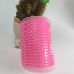 Pet Grooming Hair Removal Massager Brush (Pink)