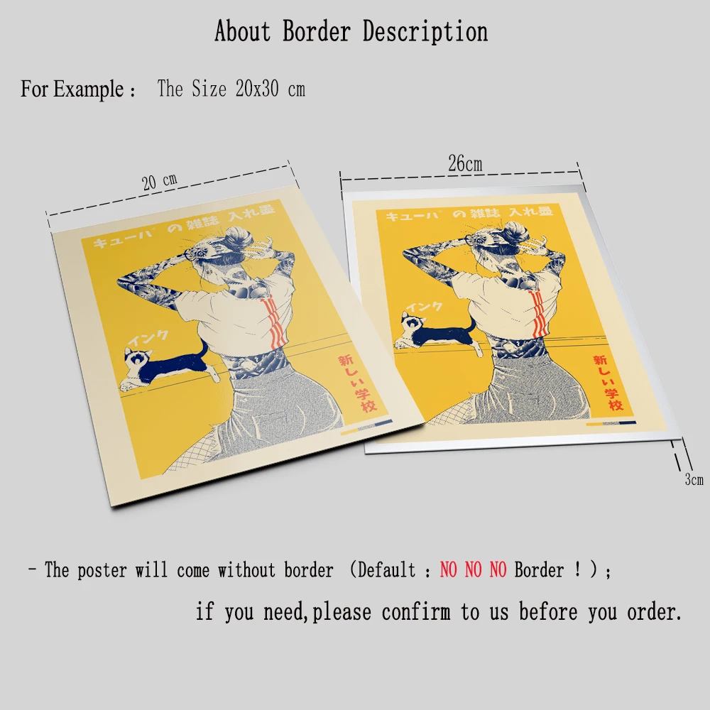 Japanese Canvas Print La Tinta Cat Poster Art Vintage Magazine Painting Wall Pictures For Living Room Home Decoration No Frame