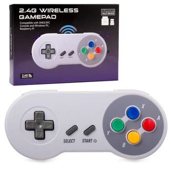 2.4 GHz Wireless USB/SNES Controller Joystick for Super NES/SFC Game Console & Windows PC MAC Linux Genesis Raspberry Pi 1