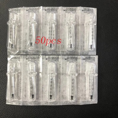 50pcs ampoule 0,3 мл одноразовая Стерильная головка ампула для гиалуроновой ручки гиалуронический пистолет бесплатно иглы расходные материалы против морщин воды шприц - Номер модели: 50pcs ampoule