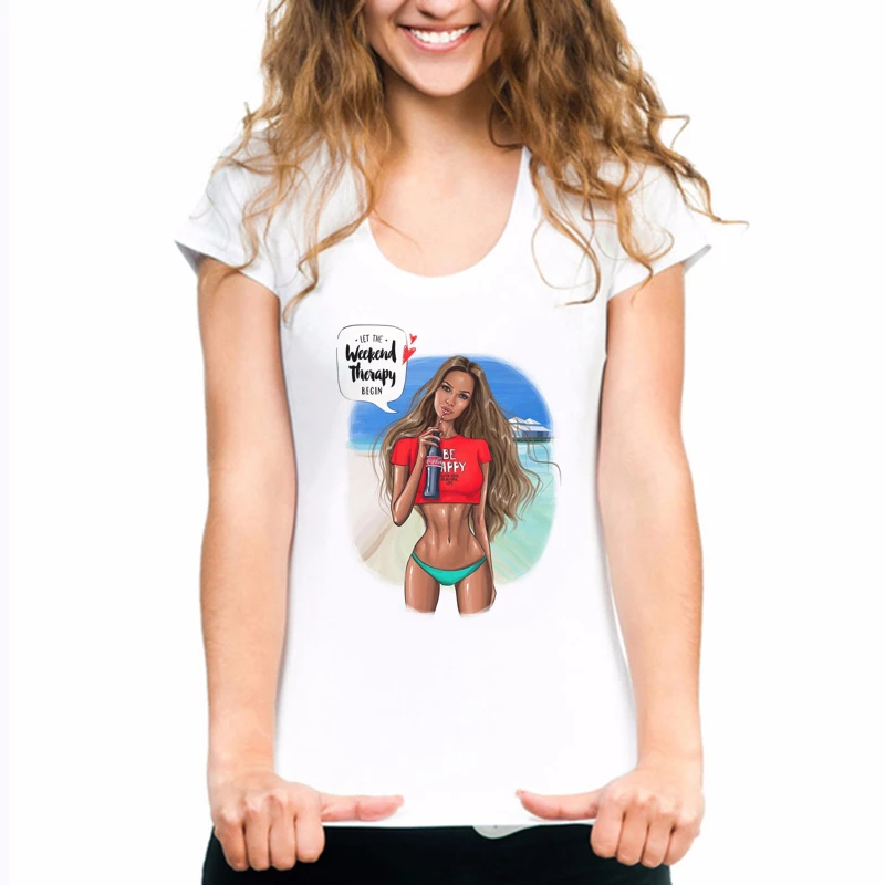

Happy Weekend T-shirt Female T-shirt Women Clothes 2019 Funny T Shirt Women Camisa Femenina Harajuku Summer Short Sleeve Vintage