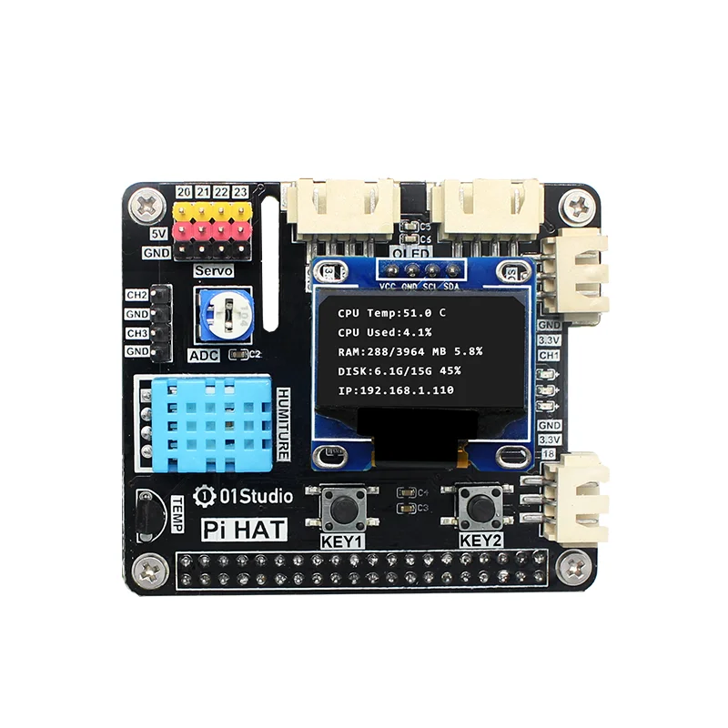 Placa de Expansão 3b + 4b Estúdio Pihat Raspberry 3b Desenvolvimento Demonstração Módulo Python Programação 2g 4g 8g 01 pi - Imagem 5