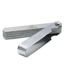 32 шт. Feeler Gauge 89A Метрическая/дюймовая телеметра с медным листом Термообработанная пластина из рессорной стали хромированная пластина дальномер корпуса