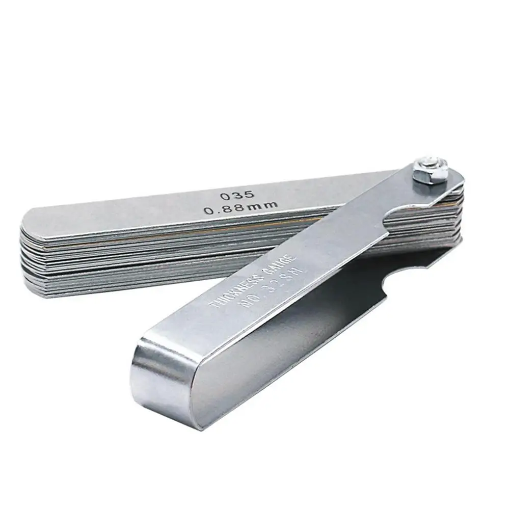 

32PCS Feeler Gauge 89A Metric/Inch Telemeter With Copper Sheet Heat-treated Spring Steel Plate Chrome-plate Casing Range Finder