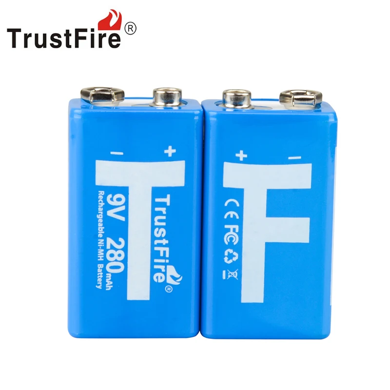 TrustFire 9 V 280mAh перезаряжаемый Ni-MH аккумулятор NiMH Pilhas батареи с чехлом для хранения |