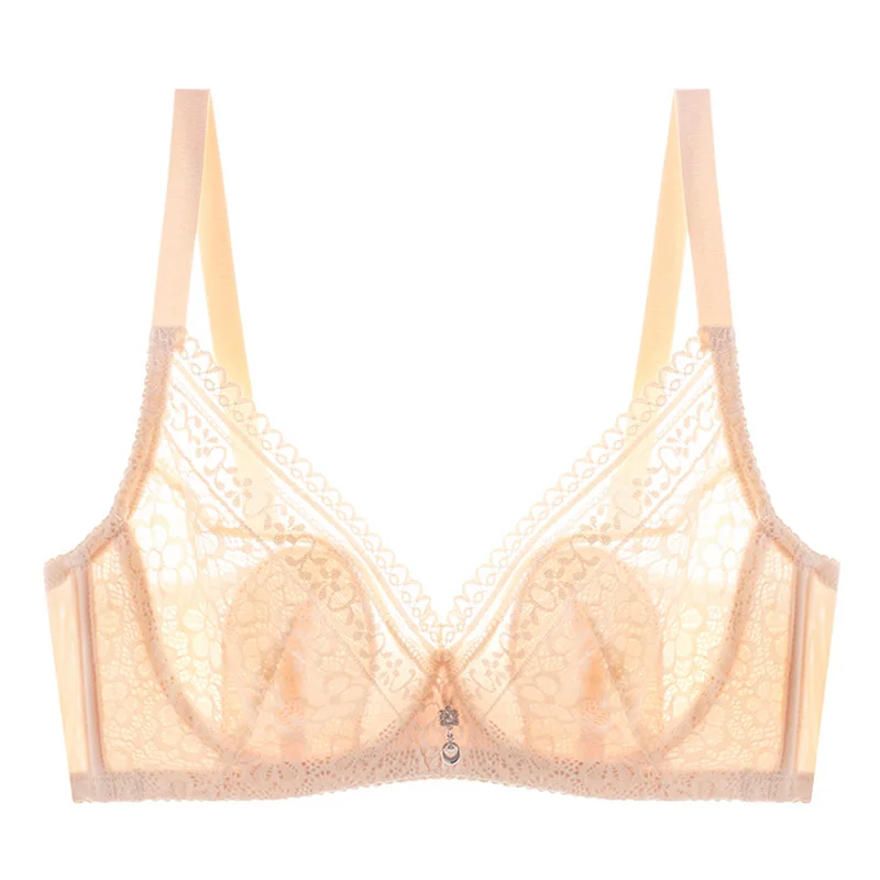 Beige03 Bralette ультра тонкие прозрачные бюстгальтеры для женщин нижнее белье сексуальное белье нижнее белье пуш-ап плюс размер кружевные Бюстгальтеры на косточках для девочек 95C - Цвет: Beige03