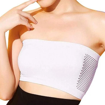 

Hot Women Seamless Tube Top Breathable Strapless Bandeau Bra Underwear without Pad A66