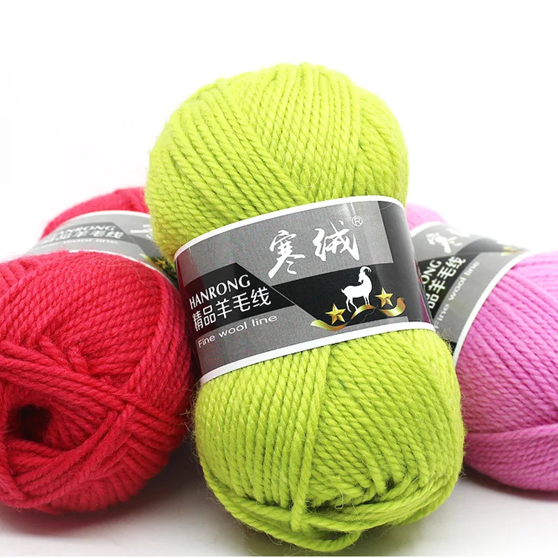 

500g DIY Soft Thick Wool Yarn Woolen Crochet Yarn Hand Knitting Cashmere Yarn Knitting Wool Sweater Thread