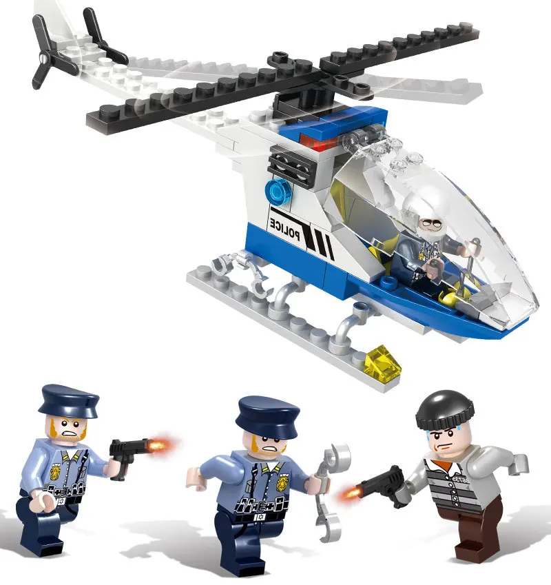 Совместимы с Legao City Special Police Prison Break Детские DIY Собранные небольшие строительные блоки Развивающие игрушки