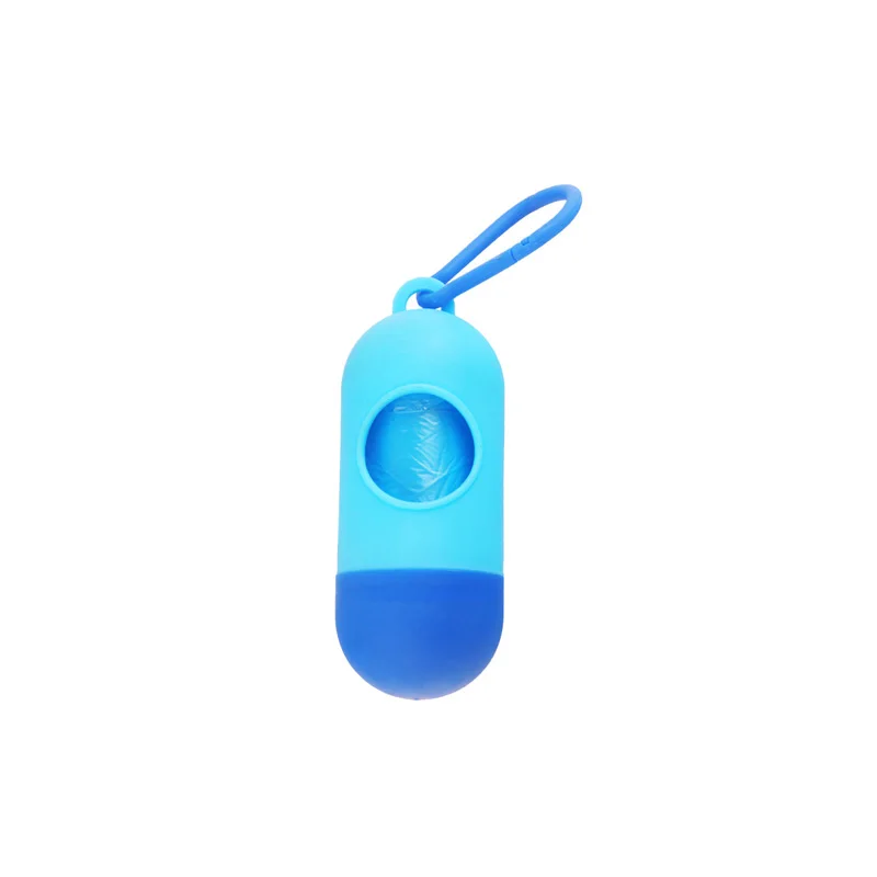 Pill Bone Shape Pet Waste Garbage Bags Dog Poop Bag Dispenser Waste Garbage Holder Dogs Trash Cleaning Supplies - Цвет: Светло-серый